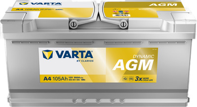 VARTA A4 Silver Dynamic AGM 12V 105Ah 950A Autobatterie inkl. 7,50   Pfand