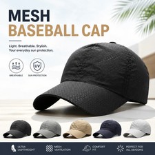 Mesh Baseball Cap Breathable UV Sun Protectio...