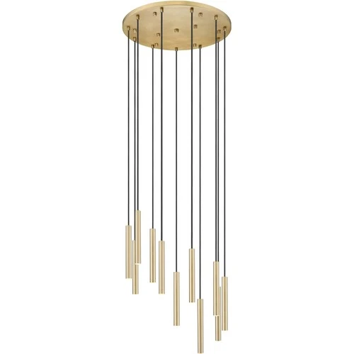 Z-Lite 919MP12-11R-MGLD-LED Forest Chandelier Modern Gold - Picture 4 of 8