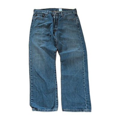 Vintage Levi s 501 Jeans Mens 36x30 USA Button Fly 90s Straight Leg Red Workwear