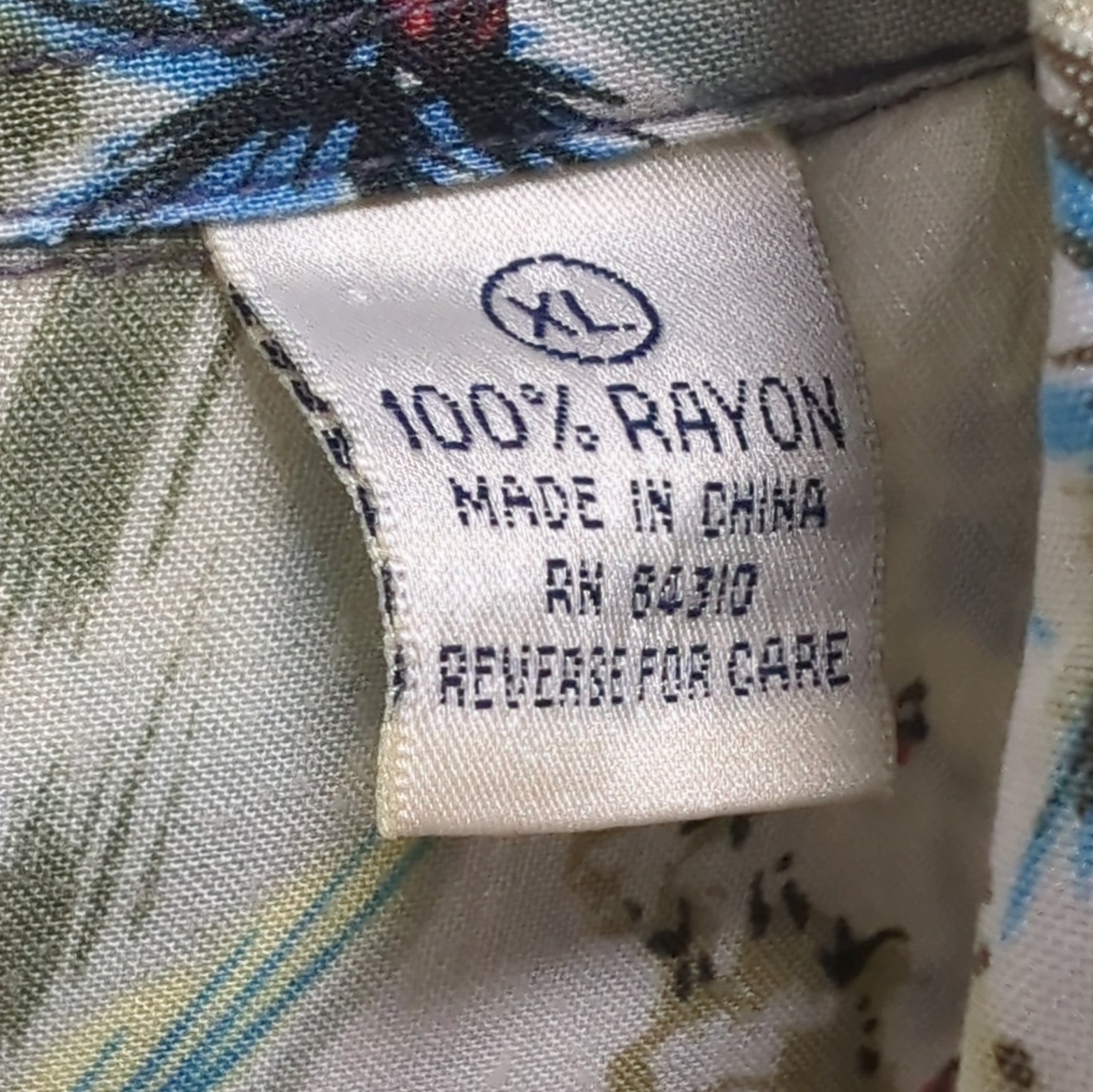 Summa Men’s Beige Floral Hawaiian Rayon Button-Up Shirt Short Sleeve XL image 10