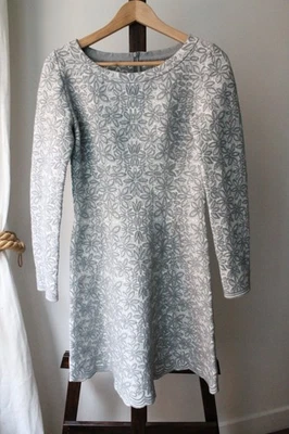 Alaïa robe blanche à motifs floraux gris neuve avec étiquette taille 38 - Photo 1/4
