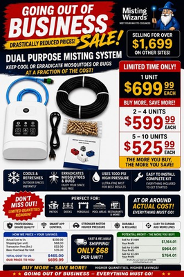 #ad RM 300 Dual Purpose High Pressure Misting Systems With Accessories $675.00