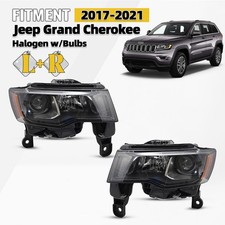 Pair Halogen Headlights For 2017-2022 Jeep Gr...