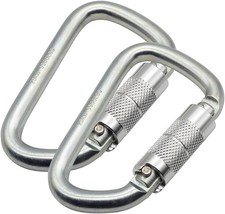 Auto Locking Carabiner 30KN 6500lbs Heavy Duty Large Clip Climbing Pack of 2