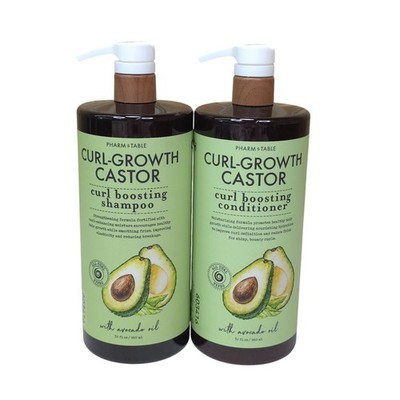 Pharm Table Curl-Growth Castor Curl Boosting Shampoo & Conditioner Avocado Oil
