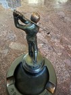 Cast Metal Cigarette / Cigar Ashtray Golfer Statue Personalized Golf Trophy — photo 9