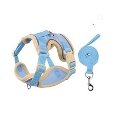 Cat Harness and Leash Set for Walking   Escape-Proof XL Light Brown  Blue