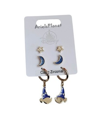 Disney Parks Sorcerer Mickey Mouse Earrings, Set of 3, Fantasia