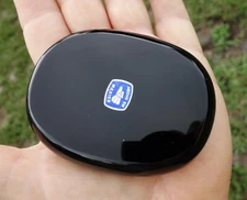 BLACK OBSIDIAN Palm Stone SCRYING Mirror TAROT Divination Crystal VOLCANIC GLASS