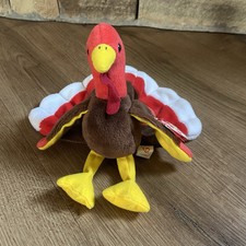 TY Beanie Baby GOBBLES the Turkey Retired 1996 Vintage Thanksgiving Fall New NWT
