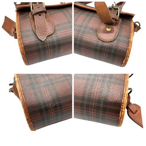 572 Polo Ralph Lauren Shoulder Bag Checked Brown Vintage Limited Edition VHTF Ra - Picture 7 of 14