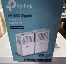 TP-LINK AV1000 Gigabit Powerline Starter Kit 2 Adapters Wired Ethernet TL-PA7010