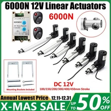 DC 12V Linear Actuator 1320lbs W/ Remote Controller Electric Motor 6000N Lift IG
