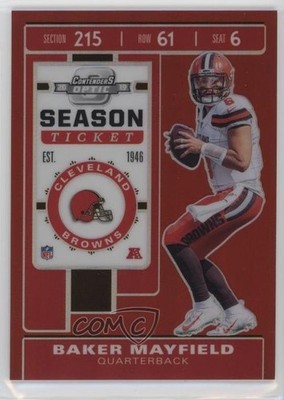 2019 Panini Contenders Optic Season Ticket Red Prizm /199 Baker Mayfield #17 1q2