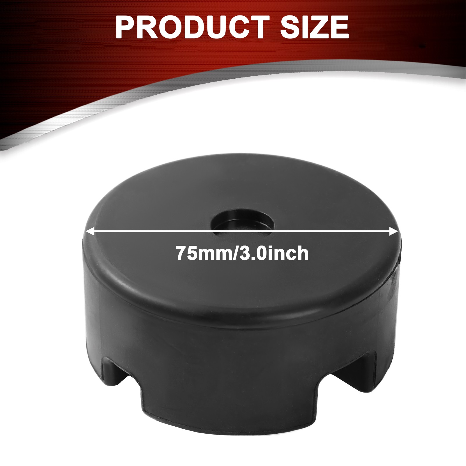 2X Jack Pads Car Rubber Cross Slotted Frame Rail Adapter Scissor Jack Universal 