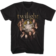 Twilight - Cullen Family With Crest - American Classics - Solid Black Adult Shor