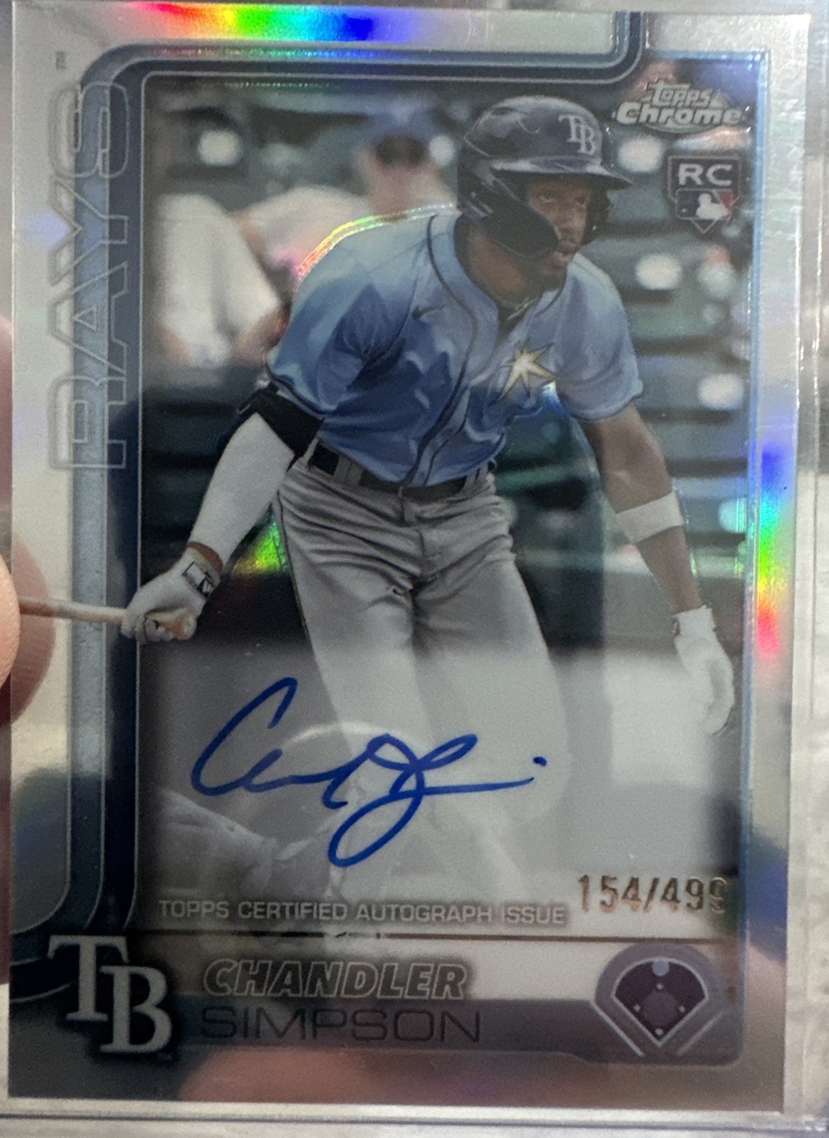 2025 Topps Chrome - Rookie Autographs Chandler Simpson #RA-CSI Refractor /499