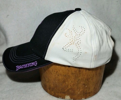 Browning Chelsie Black Purple Embroidery Hat Adjustable Hunting Baseball Cap - Picture 2 of 9