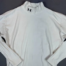Under Armour Coldgear Thermal Shirt Womens Sz XXL White Stretch Workout Running
