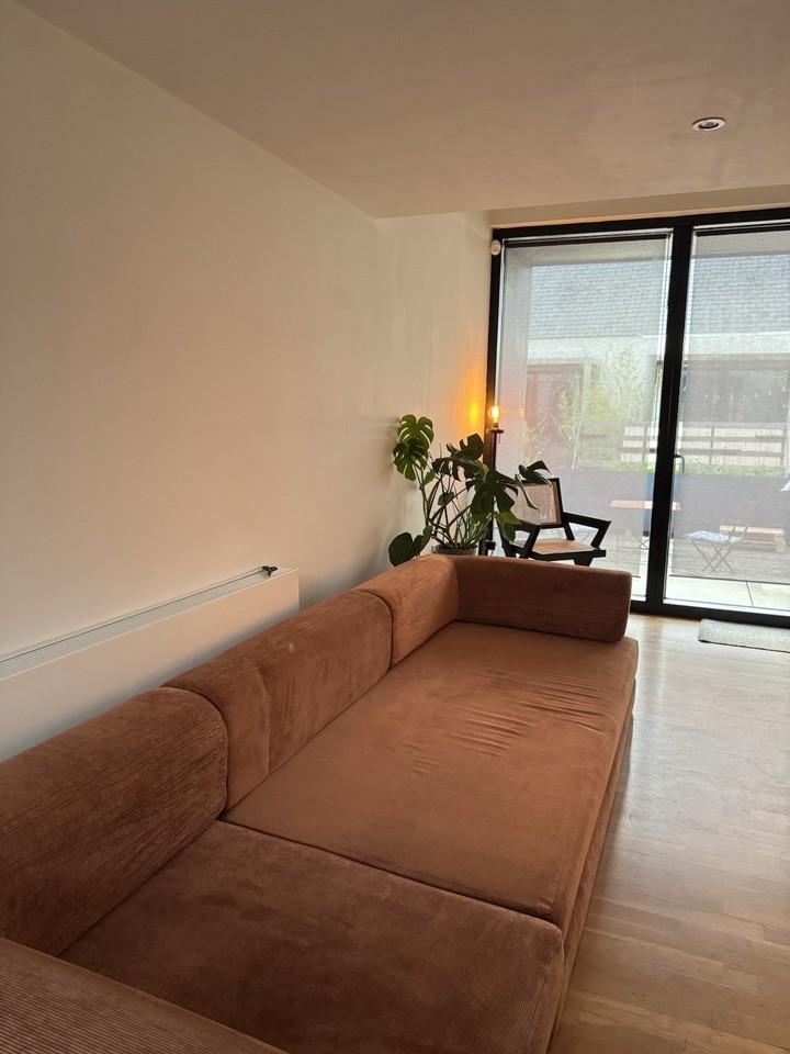 Orange Corduroy Corner Sofa L-Shape 6 Seater 300x200cm Silver Frame ...