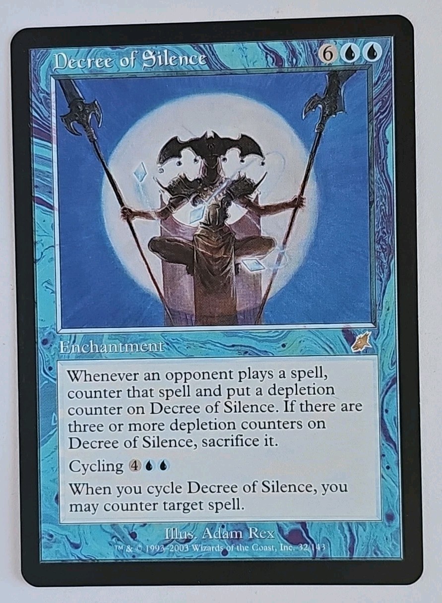 Mtg π₯π₯ Decree of Silence π₯π₯ Scourge MT/NM πRAREπ Magic The Gathering