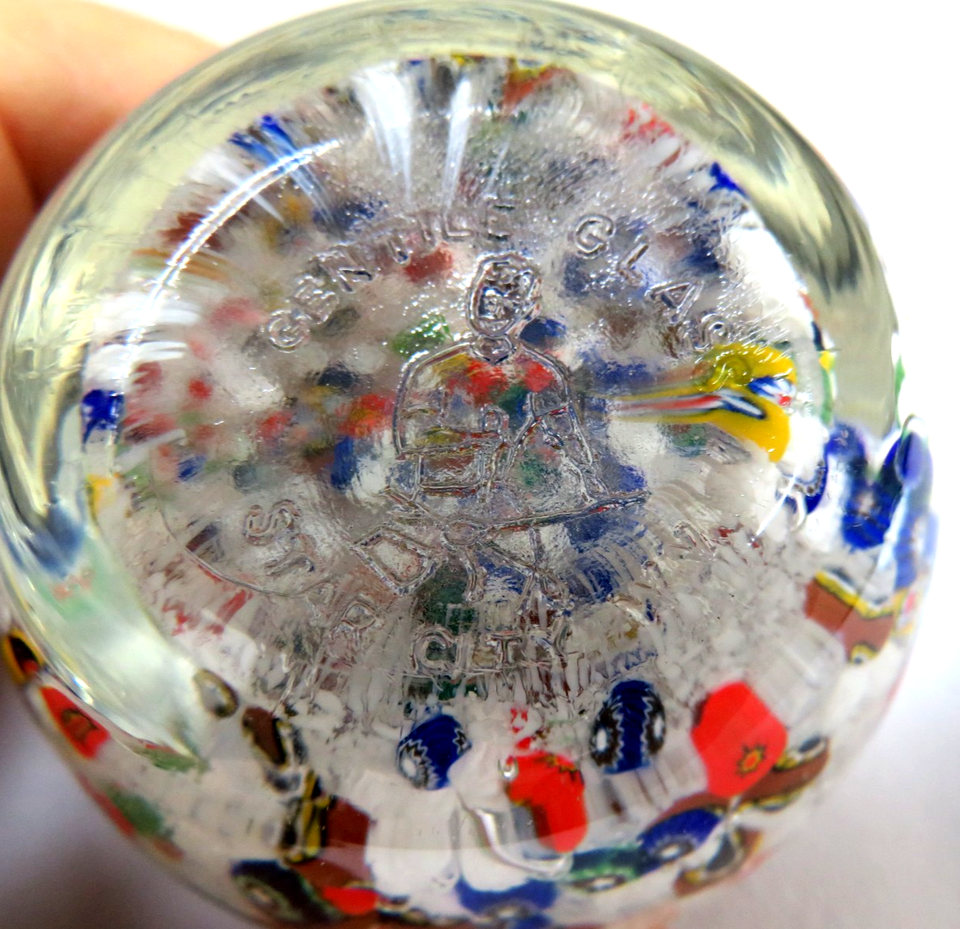 Vintage Gentile Glass Paperweight ~ End of Day Millefiori Canes ~ XLNT ...