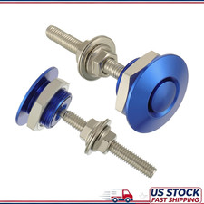 Universal 1.25 Quick Release Hood Pin Lock Kit Aluminum Bumper Latch Size Blue