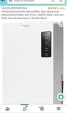 VIVOSUN Electric Mini Dehumidifier New Open Box