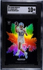DRAKE MAY CASE HIT RC SGC 10! 2024 Panini Prizm Draft Picks - Colorblast Black