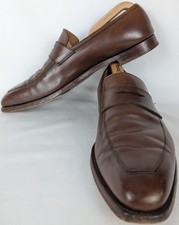 Crockett & Jones Merton Loafers Mens UK 9.5 Brown Leather Shoes Made In England