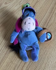 Disney Store Easter Bonnet Eeyore Plush Bean Bag 9  Hat  Basket With Easter Egg