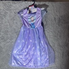 NEW Disney Frozen Elsa Fantasy Gown Pajamas Dress up Gown Size 6 Purple