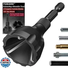 YUEARN Deburring External Chamfer Tool with Tungsten Carbide Blade, Remove Bu