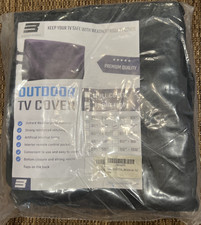 Bozzcovers Outdoor TV Cover 70-75 inch FRONT FLAP w/ BOTTOM COVER Black