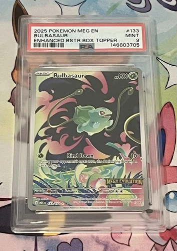 PSA MINT 9 Pokemon TCG Bulbasaur (Mega Evolution Stamped) 133/132 Holo (2025)