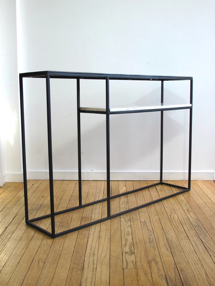 Fera Console Table Content by Terence Conran Antique Brass & Marble - Image 2 of 4