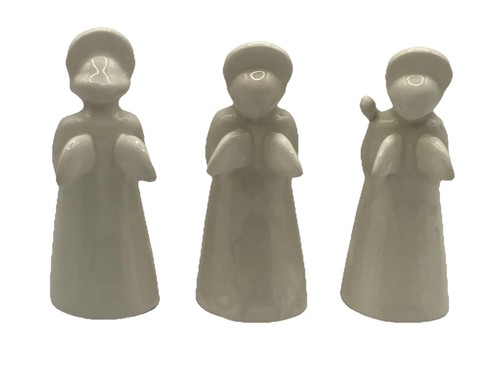 Set of 3 ROYAL COPENHAGEN Denmark FAJANCE Christmas White Porcelain Choir Angels - Picture 3 of 7