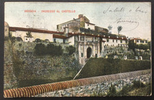 Brescia ingresso al Castello antica cartolina viaggiata