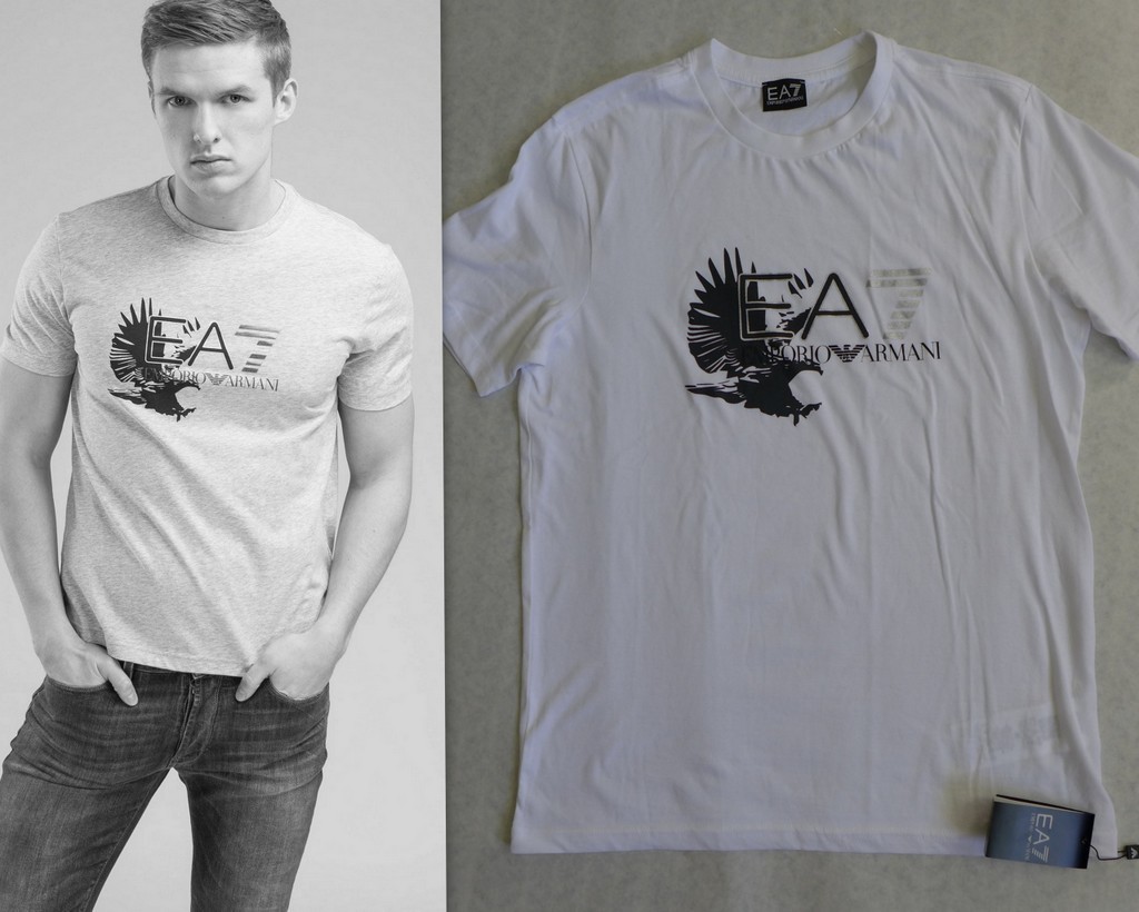 新品　Emporio Armani ロゴ ストレッチ　Tシャツ ホワイト　XL Amazon.com: Emporio Armani Men's Bold Crew Neck T-Shirt
