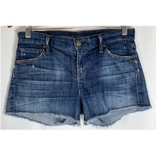 Citizens of Humanity Ava Distressed Cutoff Denim Shorts Boho Indie Festival 26
