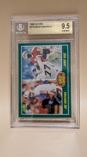 1989 Score Joe Montana / Jerry Rice #279 San Francisco 49ers BGS 9.5