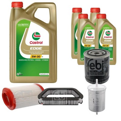 FEBI Inspektionspaket 9L Castrol EDGE Titanium FST 5W-30 LL für Audi A8 4E_ 3.0
