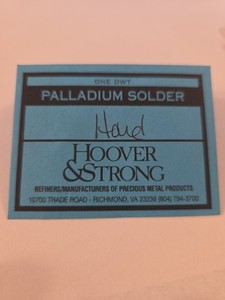 Palladium solder hard