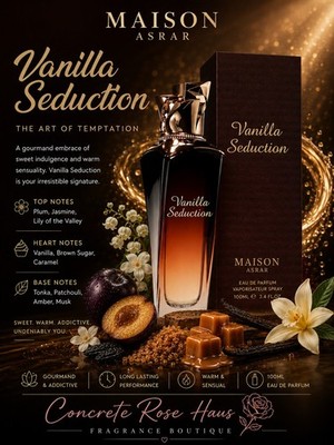 Maison Asrar Vanilla Seduction Eau de Parfum Spray 3.4oz | Vanilla Plum