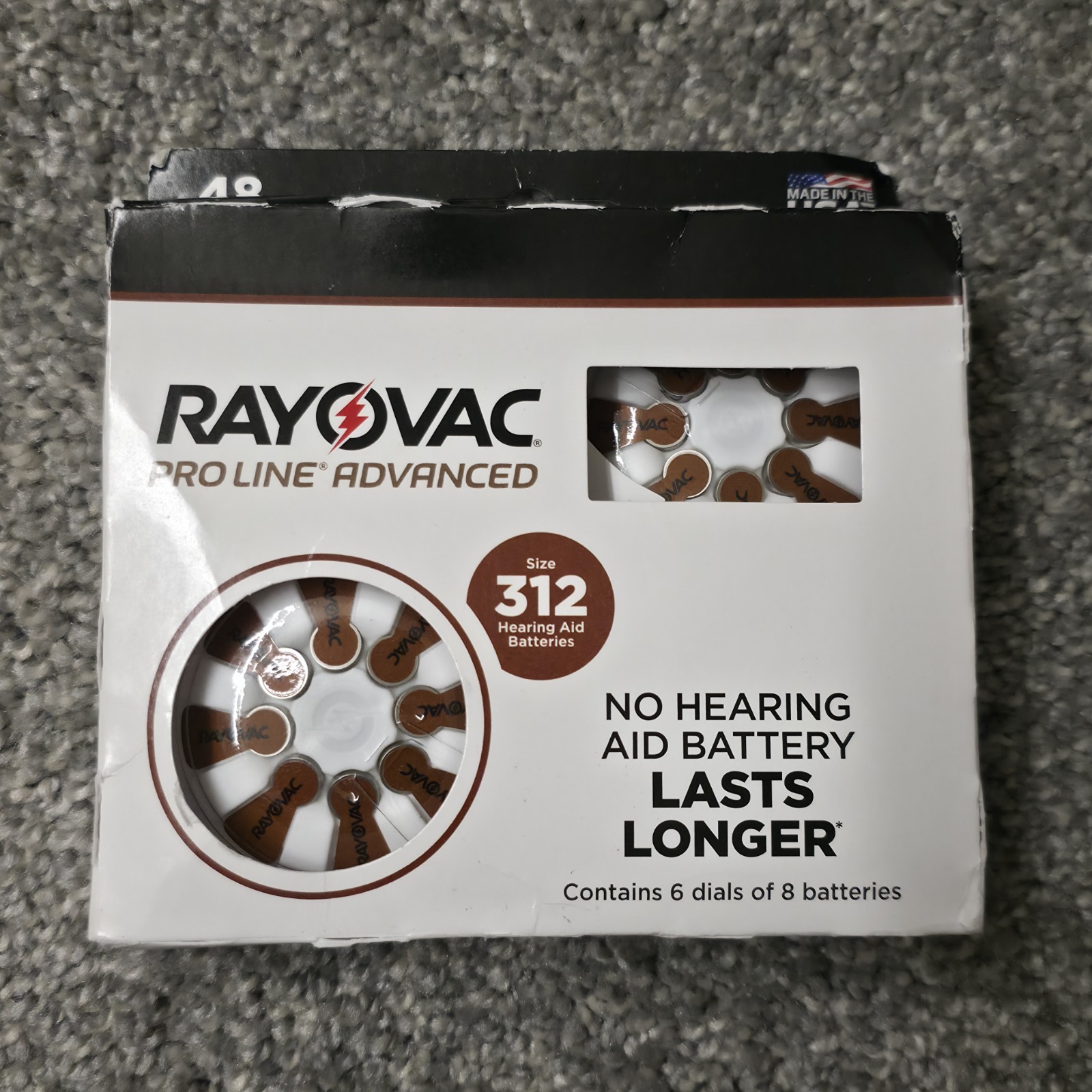 Rayovac Pro Line Advanced 312 Hearing Aid Batteries, 40 Tota