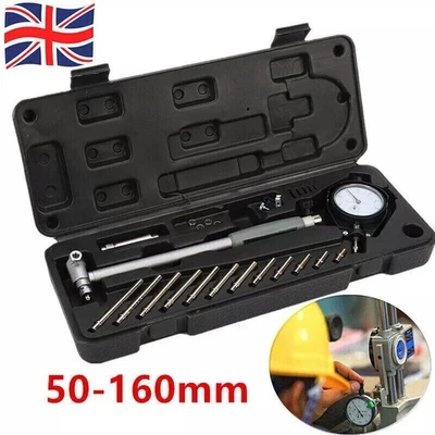 Indicator Dial Bore Gauge Cylinder Measuring Micrometer Kit 50-160mm 0.01mm UK