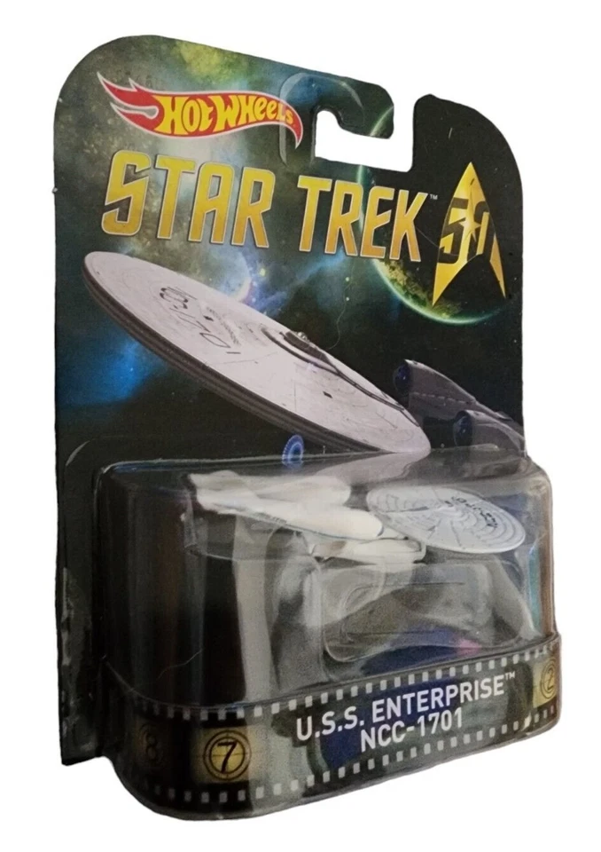 Hot Wheels-Entretenimiento Retro-2015 Star Trek 50th-USS Enterprise NCC-1701/DJF53 Foto 2 de 4