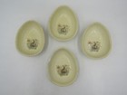 Pottery Barn Easter Egg Shape Candy Dish Bowl S/4 Yellow 5" Diam READ #A166