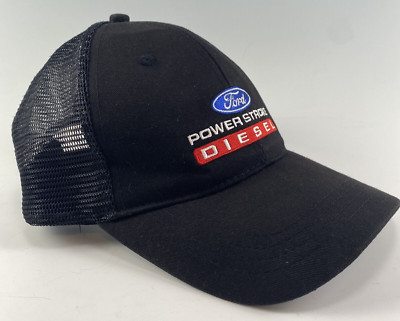 Ford Powerstroke Diesel Brown & White Baseball Cap – Adjustable One Size – Checked Flag Sports